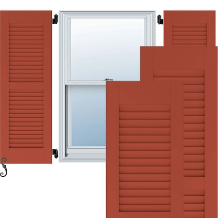 15W X 72H Americraft Two Equal Louver Exterior Real Wood Shutters, Colorful Leaves